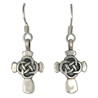 Sita Cross Earrings in Sterling Silver