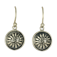 Sunflower Earrings in Sterling Silver
