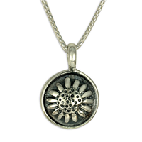 Sunflower Pendant in Sterling Silver