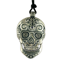 Timothy Silver Skull Pendant in Sterling Silver