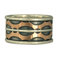 Treads Ring in 14K Rose Gold & Sterling Silver
