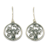 Tree of Life Earrings Mini  in Sterling Silver
