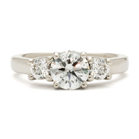 Trifecta Flow Engagement Ring in 14K White Gold