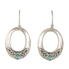 Trinity Hoop Earrings in Sterling Silver