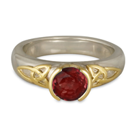 Trinity Solitaire Engagement Ring in Ruby
