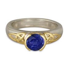 Trinity Solitaire Engagement Ring in Sapphire