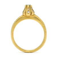 Tulip Engagement Ring in 14K Yellow Gold