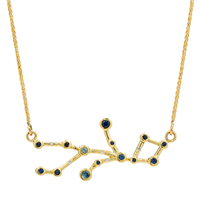 Virgo Constellation Pendant in 18K Yellow Gold