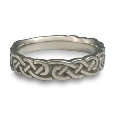 Wide Borderless Infinity Wedding Ring in Stainless Steel