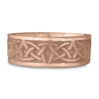 Wide Celtic Arches Wedding Ring in 14K Rose Gold