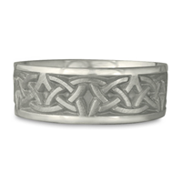 Wide Celtic Arches Wedding Ring in Platinum