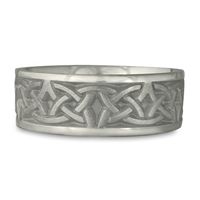Wide Celtic Arches Wedding Ring in Stainless Steel