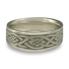 Wide Celtic Diamond Wedding Ring in Stainless Steel