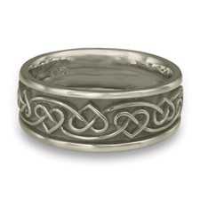 Wide Heartstrings Wedding Ring in Platinum