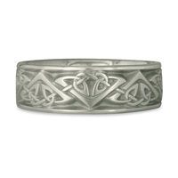Wide Monarch Wedding Ring in Stainless Steel