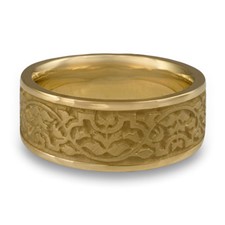 Wide Morocco Wedding Ring in 14K Yellow Gold