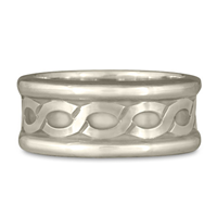Wide Rope Ring in 14K White Gold