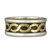Wide Rope Ring in Two Tone