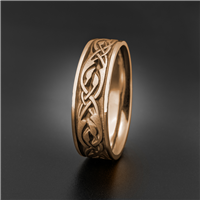 Wide Sonoma Hills Wedding Ring in 18K Rose Gold