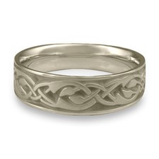 Wide Sonoma Hills Wedding Ring in 14K White Gold