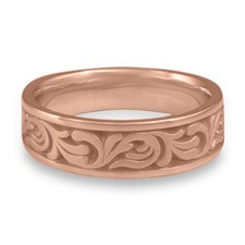 Wide Tradewinds Wedding Ring in 14K Rose Gold