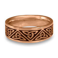 Wide Trinity Knot Wedding Ring in 18K Rose Gold