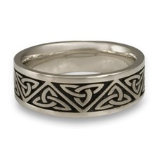 Wide Trinity Knot Wedding Ring in Stainless Steel