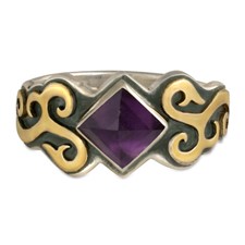 Wind Horse Ring in Two Tone