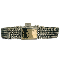 Wistra Bracelet Narrow in 14K Yellow Gold Design w Sterling Silver Base